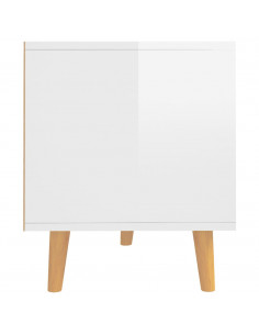 Mobile Porta TV Bianco Lucido 90x40x48,5 cm Legno Multistrato