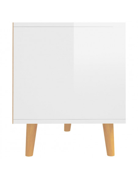 Mobile Porta TV Bianco Lucido 90x40x48,5 cm Legno Multistrato