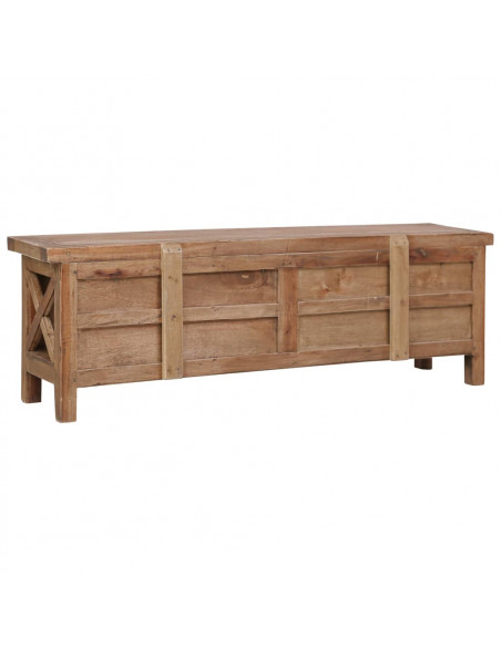Mobile Porta TV con 3 Cassetti 120x30x40 cm Massello di Mogano