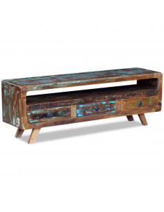 Mobile Porta TV con 3 Cassetti in Legno Massello di Recupero