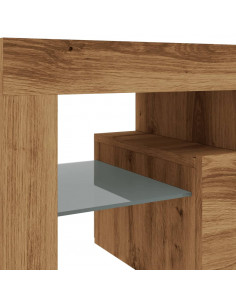 Mobile Porta TV con LED Artigianale 140x36,5x40 cm Multistrato