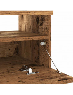 Mobile Porta TV con LED Legno Antico 100x35x40 cm Truciolato