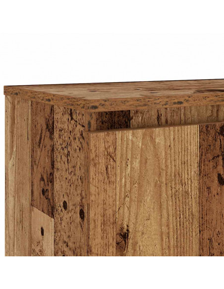 Mobile Porta TV con LED Legno Antico 120x30x36 cm Multistrato