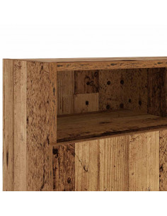 Mobile Porta TV con LED Legno Antico 120x30x50 cm Multistrato