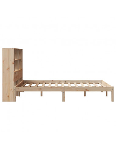 Letto Libreria senza Materasso 140x200 cm in Legno di Pino