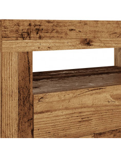Mobile Porta TV con LED Legno Antico 120x35x40 cm Multistrato