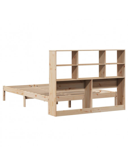 Letto Libreria senza Materasso 140x200 cm in Legno di Pino