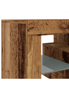 Mobile Porta TV con LED Legno Antico 120x36,5x40 cm Multistrato