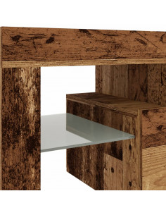 Mobile Porta TV con LED Legno Antico 140x36,5x40 cm Multistrato