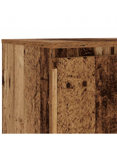 Mobile Porta TV con LED Legno Antico 140x40x35,5 cm Multistrato