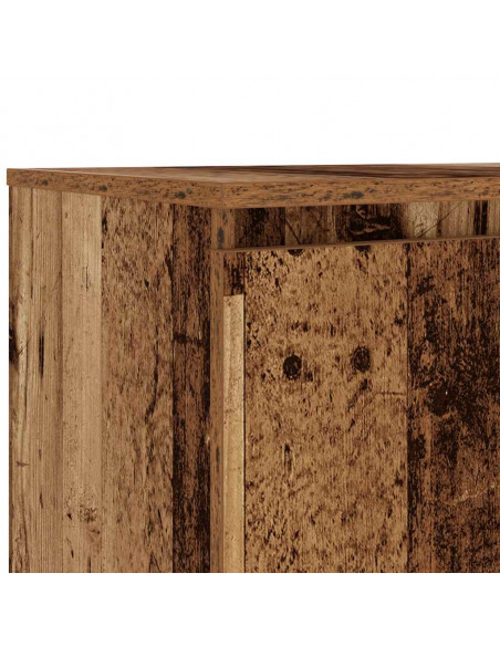 Mobile Porta TV con LED Legno Antico 140x40x35,5 cm Multistrato