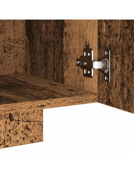 Mobile Porta TV con LED Legno Antico 160x35x40 cm Truciolato