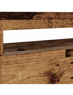 Mobile Porta TV con LED Legno Antico 75x35x40 cm Multistrato