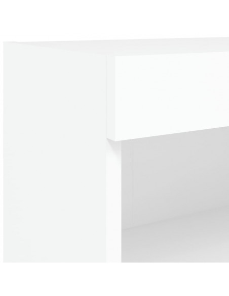 Mobile Porta TV con Luci LED Bianco 60x30x30 cm
