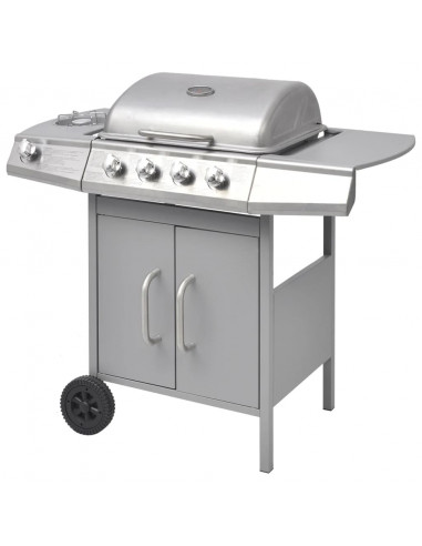 Griglia Barbecue a Gas 4+1 Fornelli Argento