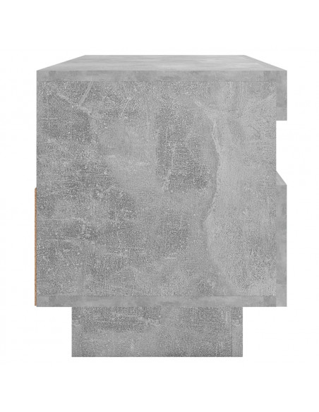 Mobile Porta TV con Luci LED Grigio Cemento 100x35x40 cm