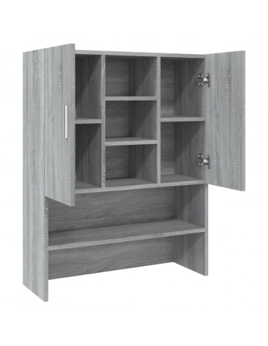 Mobile per Lavatrice Grigio Sonoma in Legno Multistrato