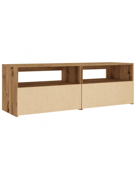 Mobile Porta TV con LED Artigianale 120x35x40 cm Multistrato