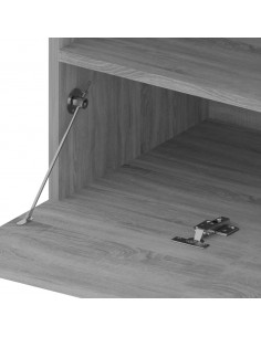 Mobile Porta TV con Luci LED Grigio Sonoma 75x35x40 cm