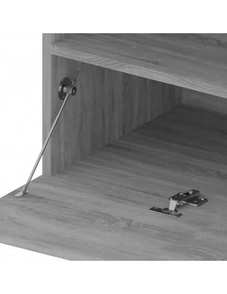 Mobile Porta TV con Luci LED Grigio Sonoma 75x35x40 cm