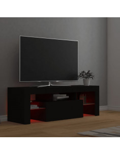 Mobile Porta TV con Luci LED Nero 120x35x40 cm