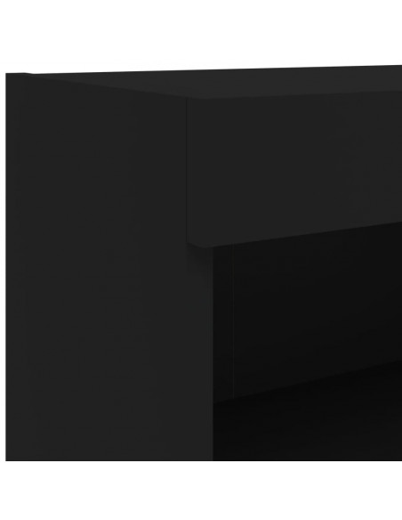 Mobile Porta TV con Luci LED Nero 60x30x30 cm