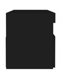 Mobile Porta TV con Luci LED Nero 60x35x40 cm