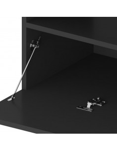 Mobile Porta TV con Luci LED Nero 75x35x40 cm