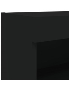 Mobile Porta TV con Luci LED Nero 80x30x30 cm