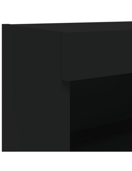 Mobile Porta TV con Luci LED Nero 80x30x30 cm