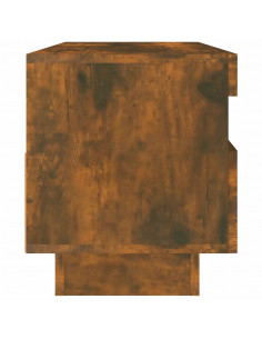 Mobile Porta TV con Luci LED Rovere Fumo 100x35x40 cm