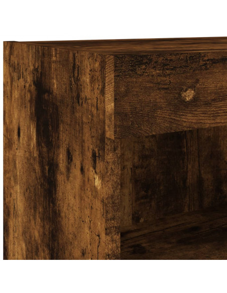 Mobile Porta TV con Luci LED Rovere Fumo 60x30x30 cm