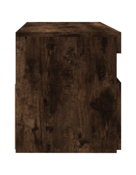 Mobile Porta TV con Luci LED Rovere Fumo 60x35x40 cm