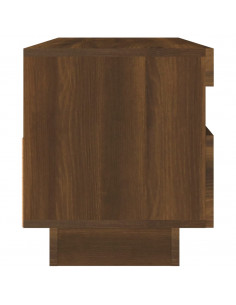 Mobile Porta TV con Luci LED Rovere Marrone 100x35x40 cm