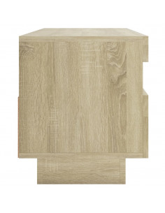 Mobile Porta TV con Luci LED Rovere Sonoma 100x35x40 cm