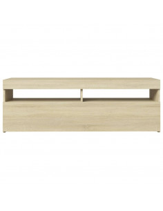 Mobile Porta TV con Luci LED Rovere Sonoma 120x35x40 cm