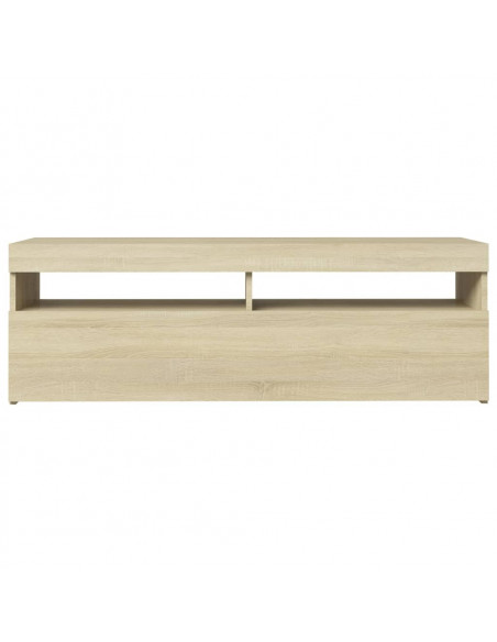 Mobile Porta TV con Luci LED Rovere Sonoma 120x35x40 cm
