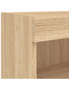 Mobile Porta TV con Luci LED Rovere Sonoma 60x30x30 cm