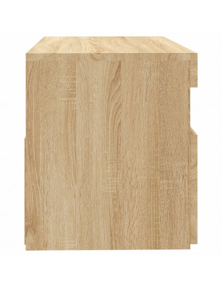Mobile Porta TV con Luci LED Rovere Sonoma 60x35x40 cm