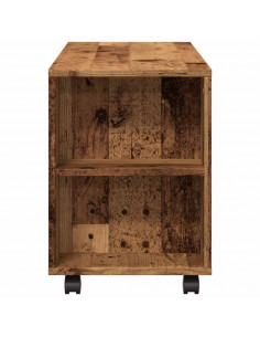 Mobile Porta TV con Ruote Legno Antico 102x34,5x43cm Truciolato