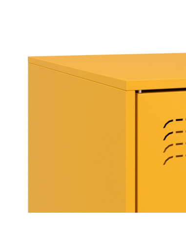 Mobile Porta TV Giallo Senape 99x39x44 cm in Acciaio