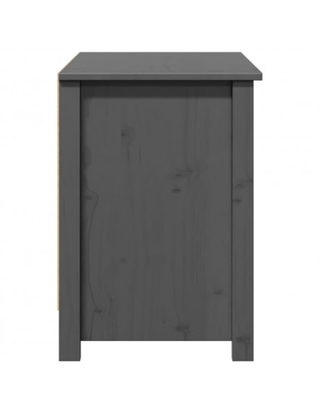 Mobile Porta TV Grigio 103x36,5x52 cm in Legno Massello di Pino