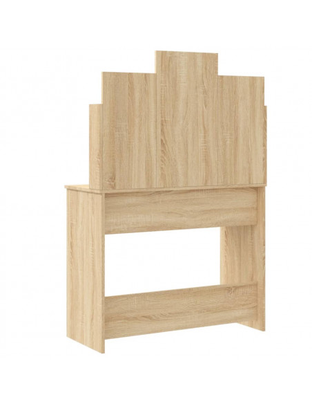 Toeletta con Luci LED Rovere Sonoma 96x40x142 cm