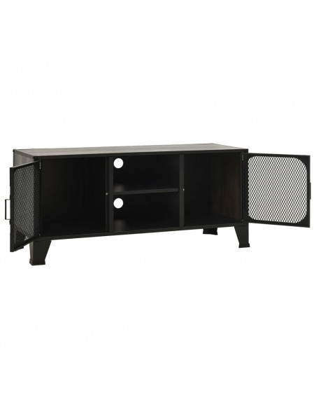 Mobile Porta TV Grigio 105x36x47 cm in Metallo e MDF