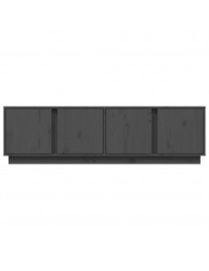 Mobile Porta TV Grigio 140x40x40 cm in Legno Massello di Pino