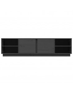 Mobile Porta TV Grigio 156x40x40 cm in Legno Massello di Pino
