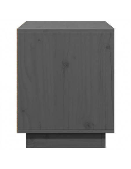 Mobile Porta TV Grigio 74x35x44 cm in Legno Massello di Pino
