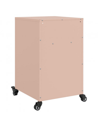 Comodino Rosa 36x39x59 cm in Acciaio