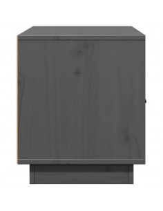 Mobile Porta TV Grigio 80x34x40 cm in Legno Massello di Pino