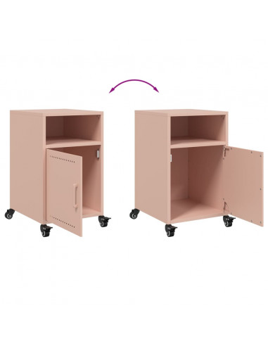 Comodino Rosa 36x39x59 cm in Acciaio